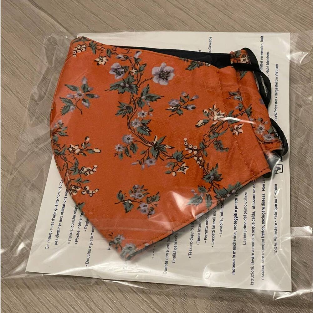 Tory Burch Printed Two Layer Adjustable Face Mask New Limited Print